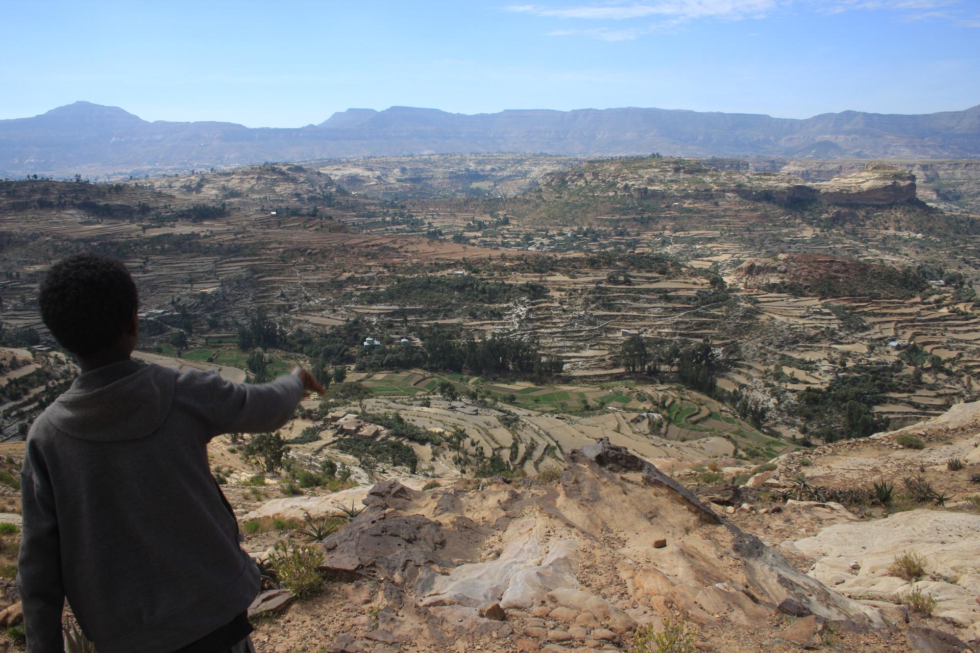 The rugged landscape of Tigray, Ethiopia’s most northern region, stretches away to the north and into Eritrea. Once Eritrea was Ethiopia’s most northern region until it gained independence in 1991.