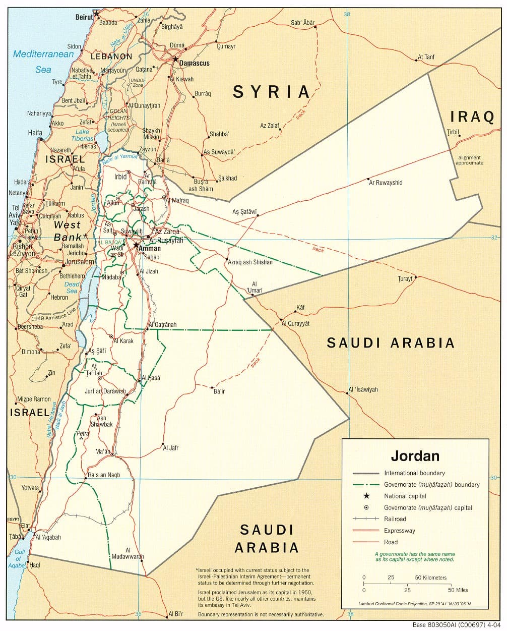 Map of Jordan