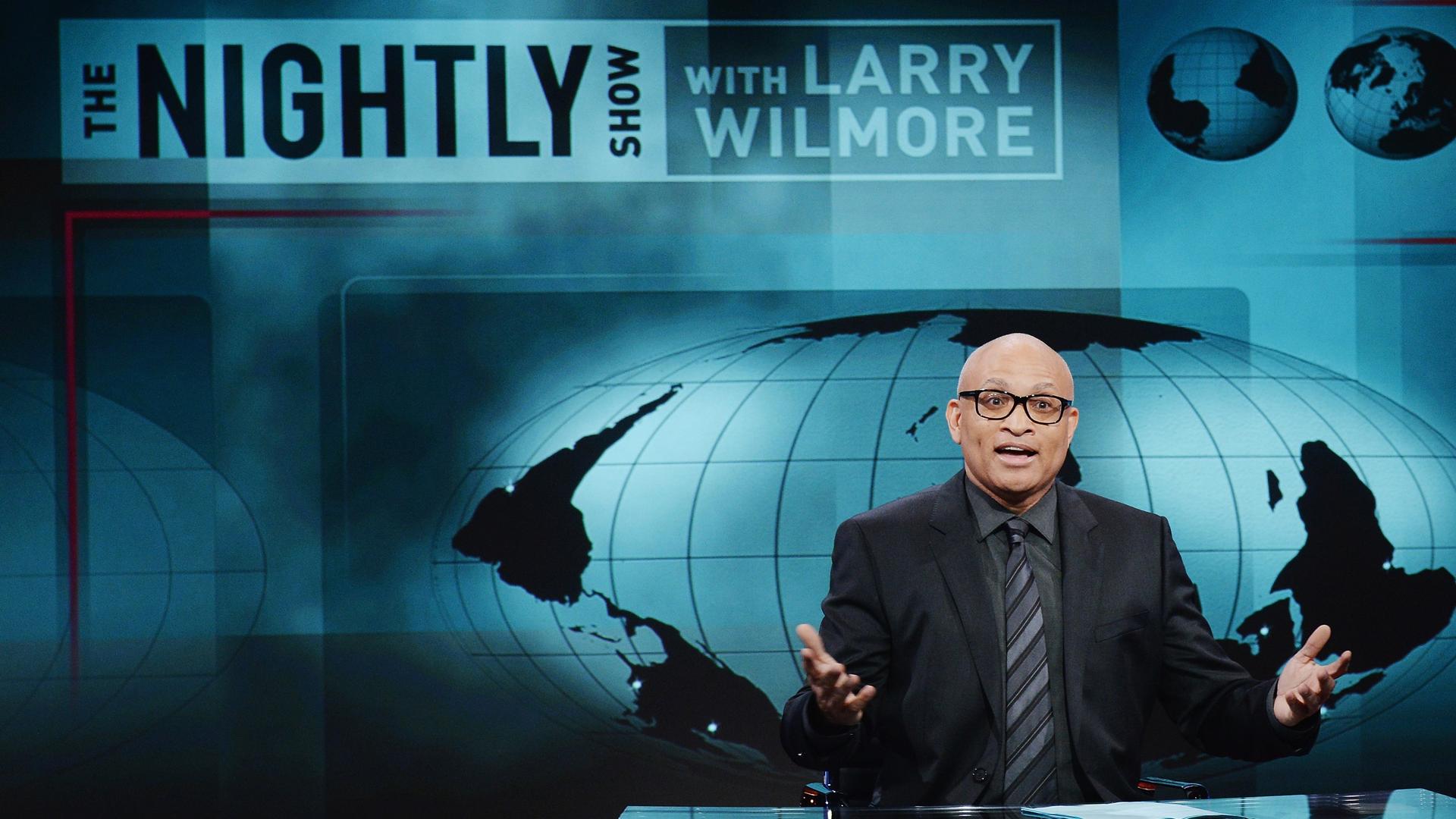 Larry Wilmore hosting "The Nightly Show with Larry Wilmore"