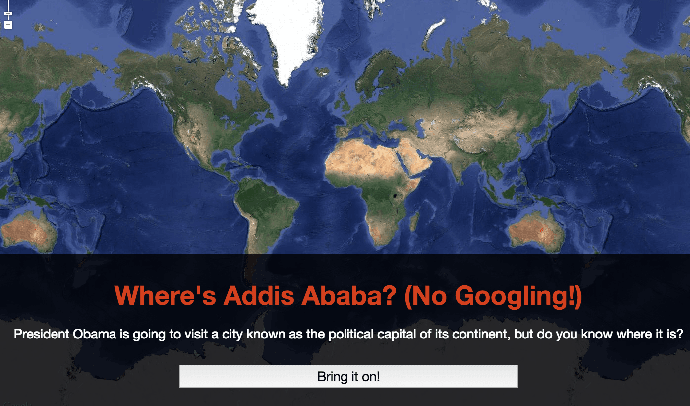 addis ababa ethiopia map quiz