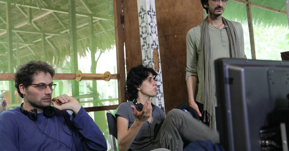 Co-directors Matteo Norzi and Leonor Caraballo, with producer Abou Farman