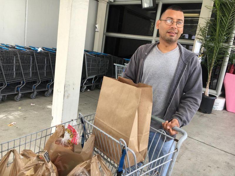 Isidro Villela is in the Army National Guard. He said he does most of his shopping at the military commissary at Los Angeles Air Force Base for his wife and two children, saving about $75 each visit.