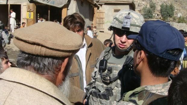 US army Captain Blake Hall in Iraq. 