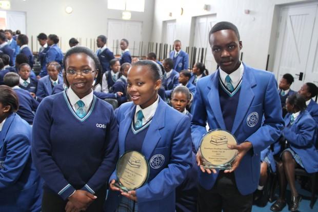 Sibonisiwe, Asiphe, and Anda won a reading contest.