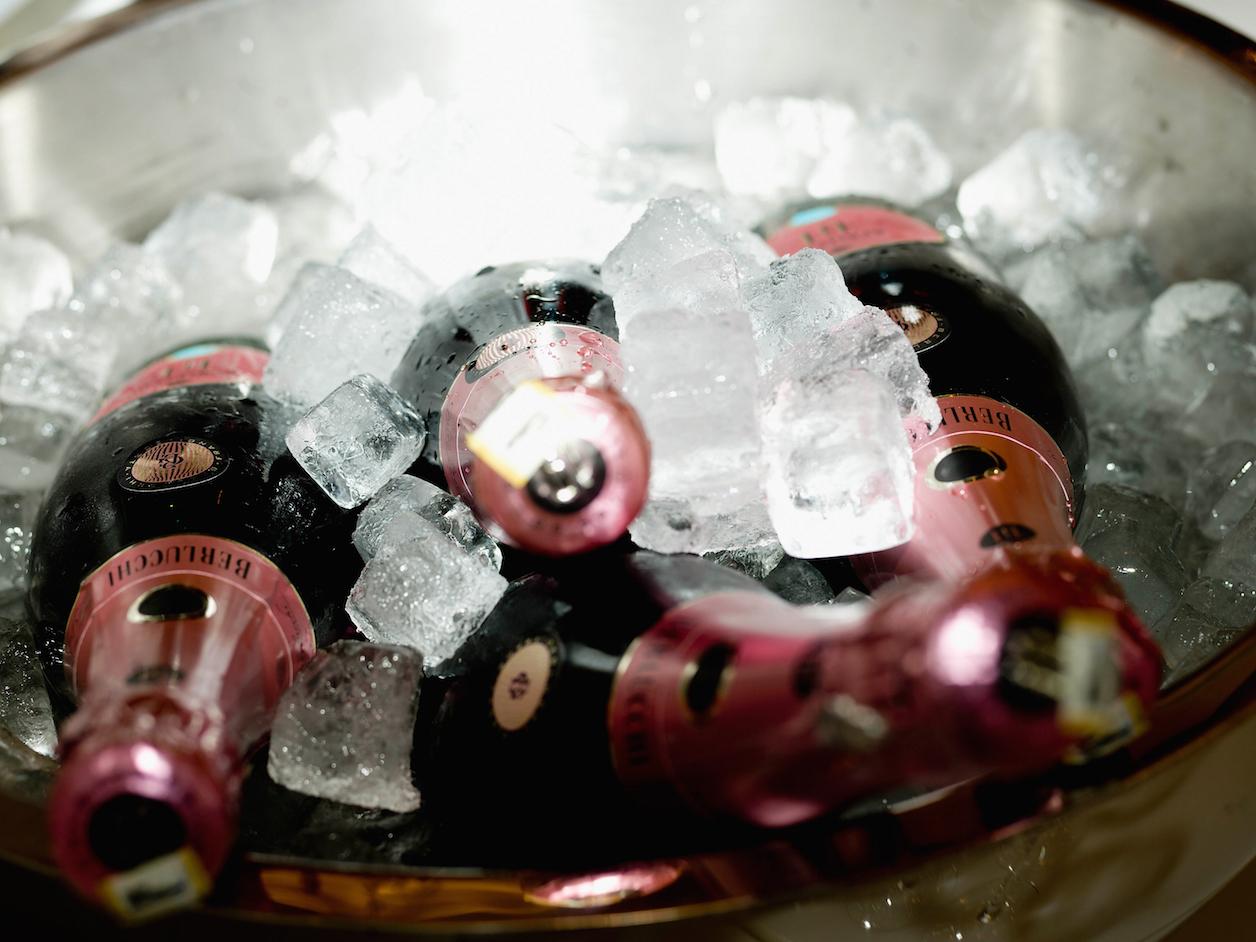 Champagne on ice.