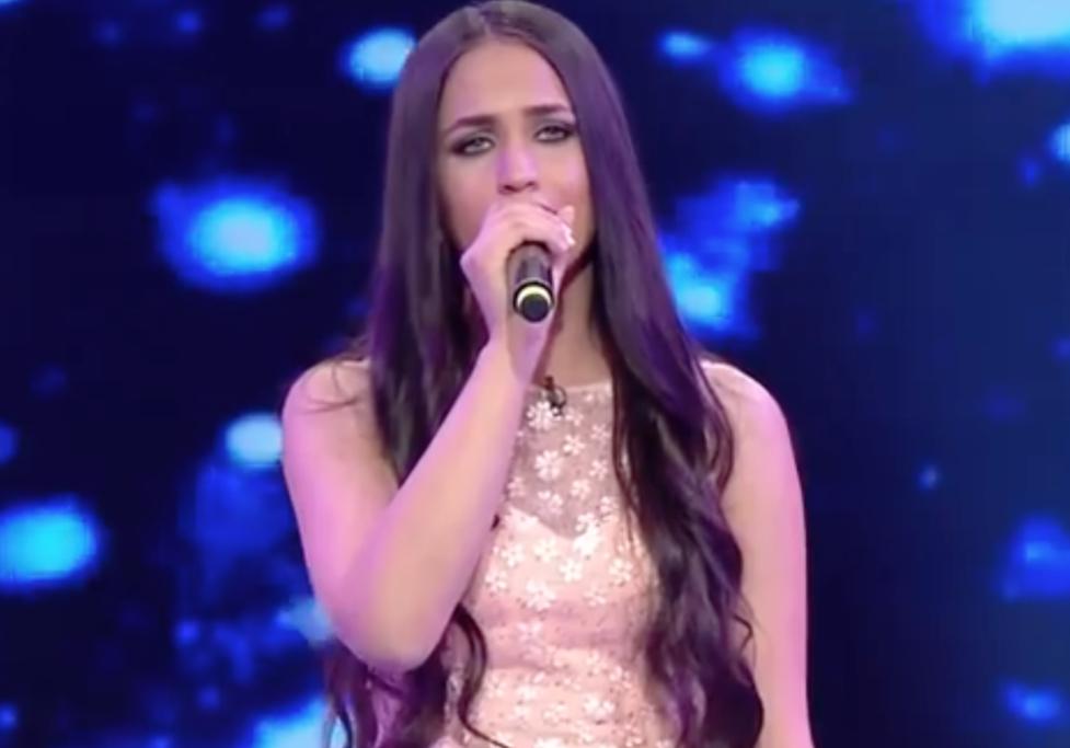 Turkish teenager Mutlu Kaya takes part in a nationwide singing contest in Istanbul.