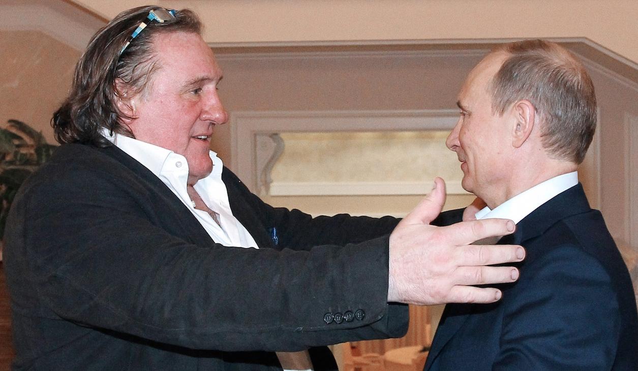 Gerard Depardieu and Vladimir Putin