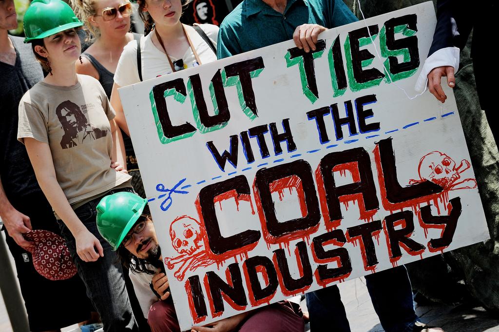 Anti-coal activists protest in Sydney, Australia, on Nov. 26, 2009.