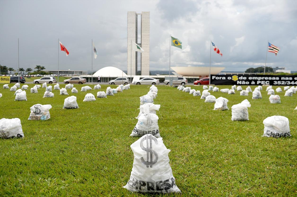 Brazil corruption money bags