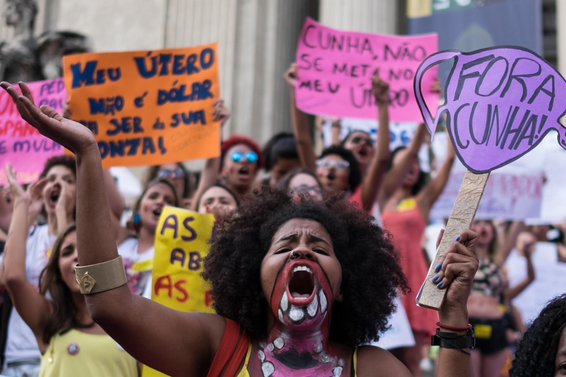 Brazil women protest