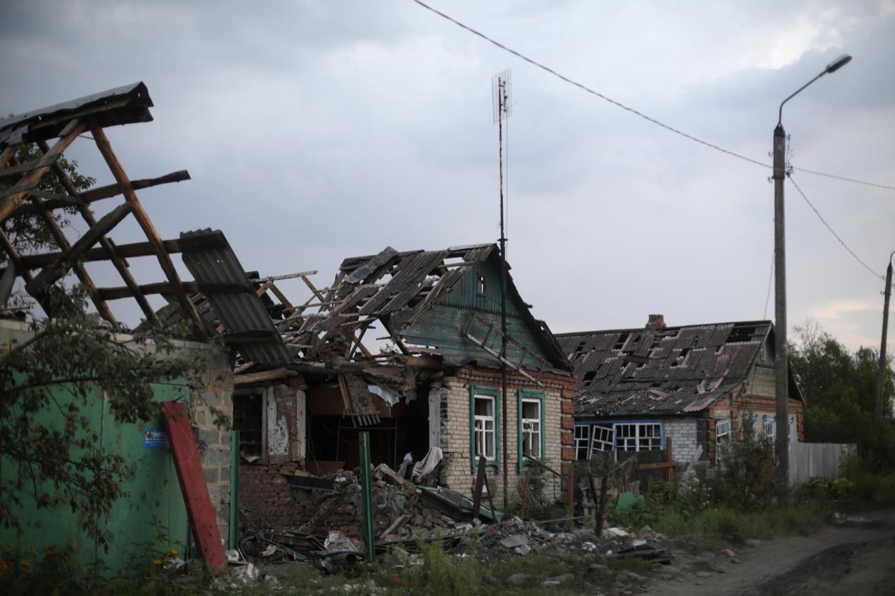 Eastern Ukraine homes destroyed