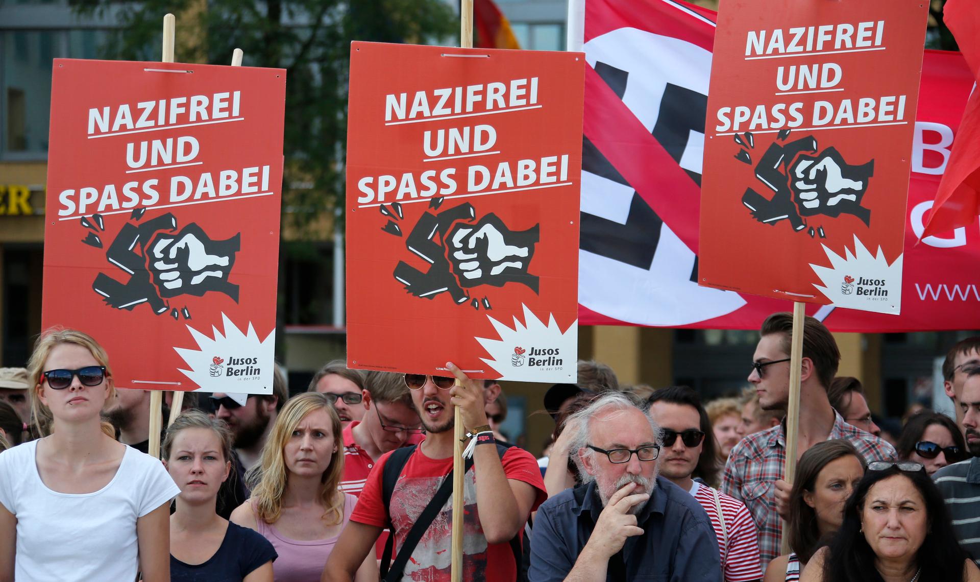 Protest against neo-Nazis