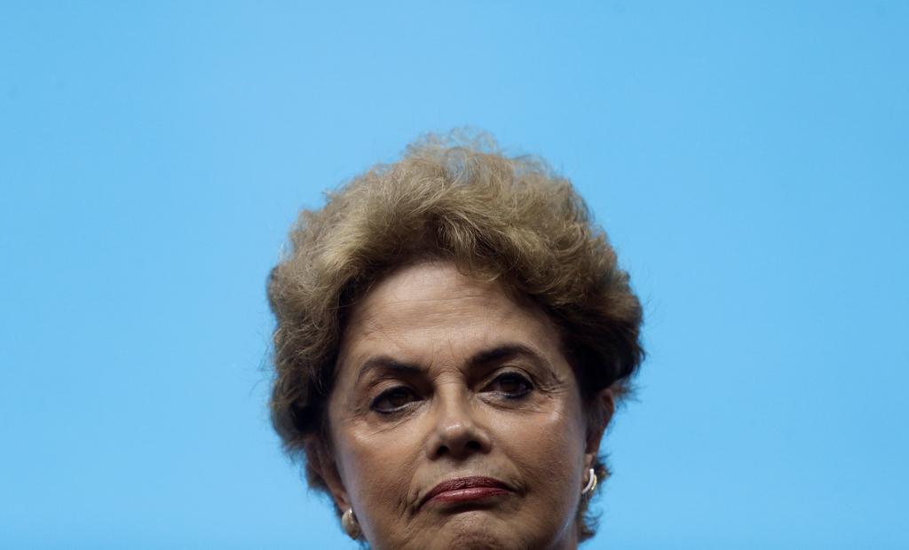 Brazil's President Dilma Rousseff attends the inauguration ceremony of the Olympic aquatic venue at the 2016 Rio Olympics park in Rio de Janeiro on April 8, 2016.