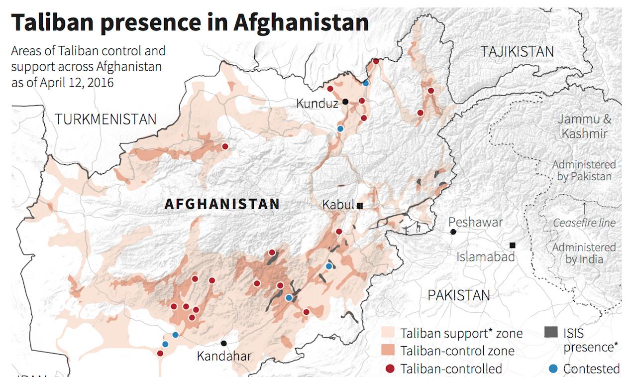 Afghan Taliban map