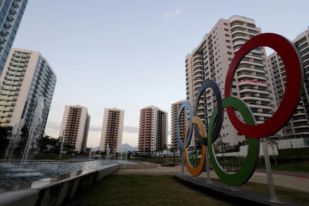 General view of athletes' accommodation can be seen during a guided tour for journalists to the 2016 Rio Olympics Village in Rio de Janeiro, Brazil, July 23, 2016. 
