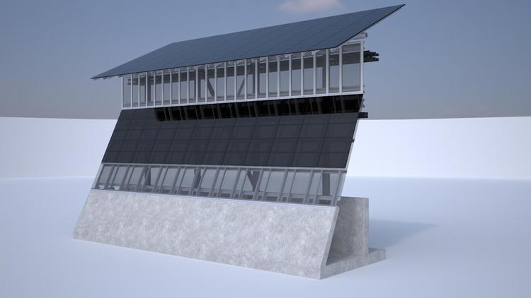 Solar panel wall