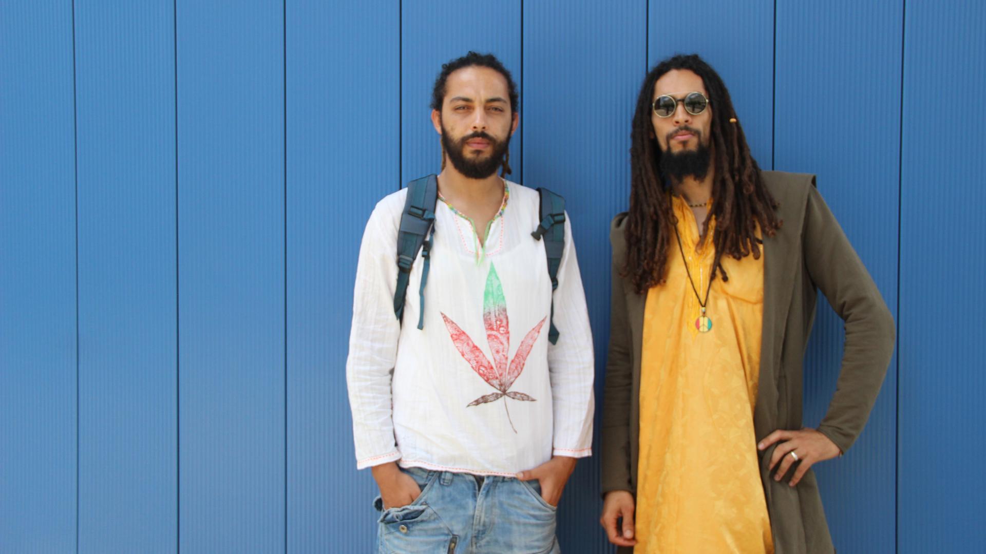 Popay Guetta Ba (left) and Sadek Bouzinou (right) are members of the Algerian band, Democratoz.