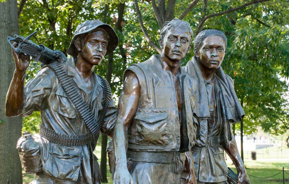 The Three Soldiers – Vietnam Veteran’s Memorial in Washington DC, from Shutterstock
