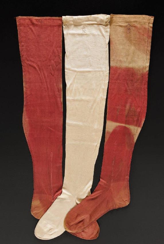 Silks stockings worn by Emperor Napoleon Bonaparte.