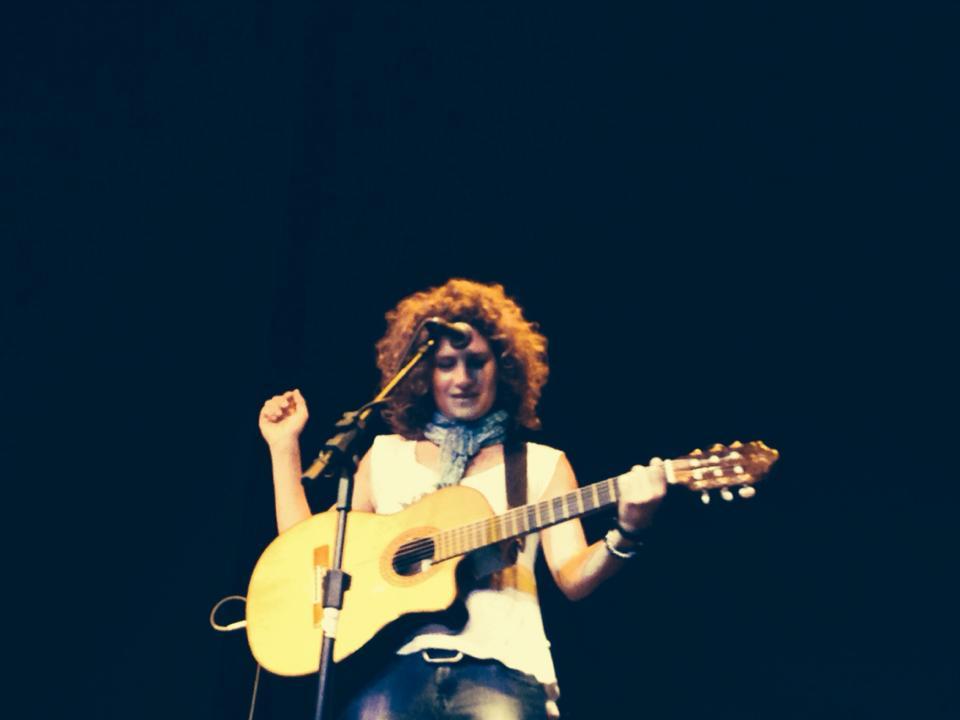 Ana Prada in concert in Uruguay.