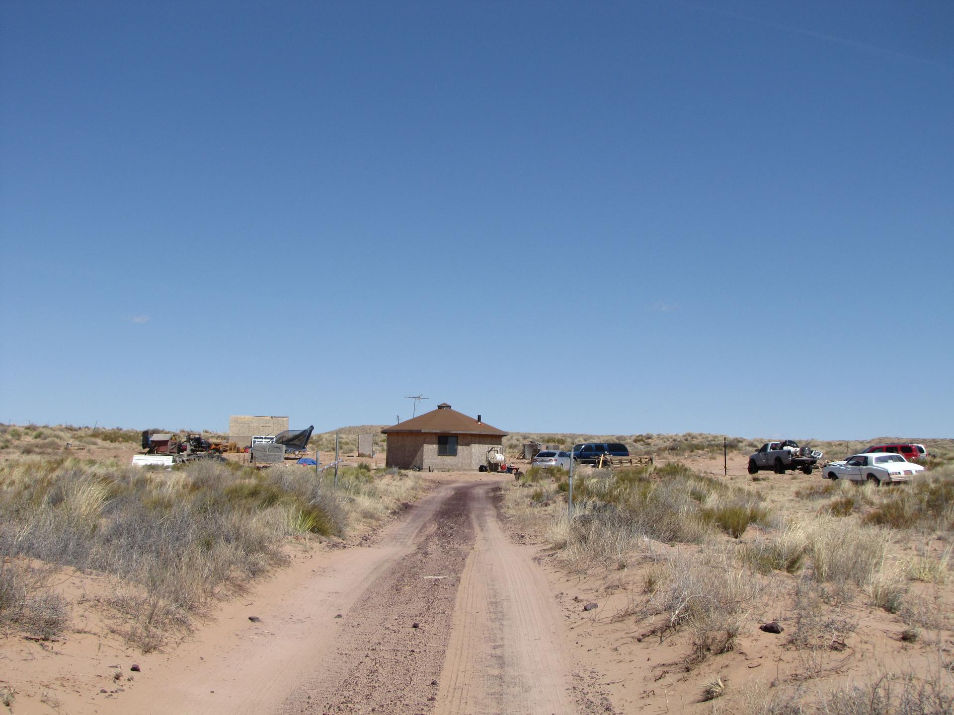 The Dickson family's hogan on the Navajo Nation has no running water. But DIGDEEP is raising money to connect the home to a water line 1,200 feet away.