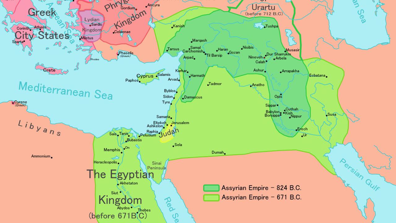 Map of the Neo-Assyrian Empire