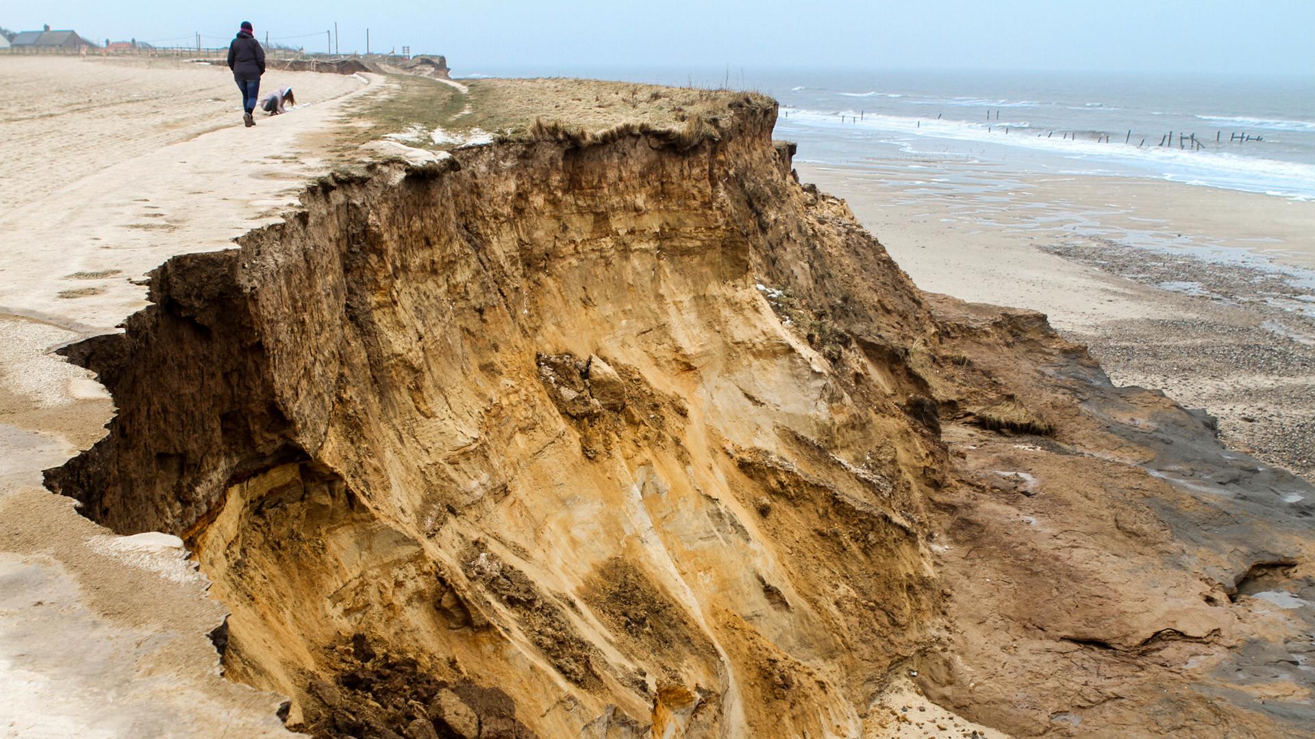 Eroded cliffs in Happisburgh