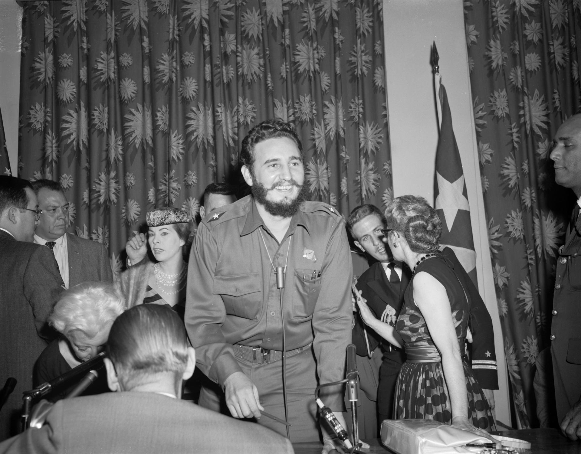 April 21, 1959 - New York City, NY - Fidel Castro speaks before the Women Lawyers Association of the State of New York at the Statler Hilton.