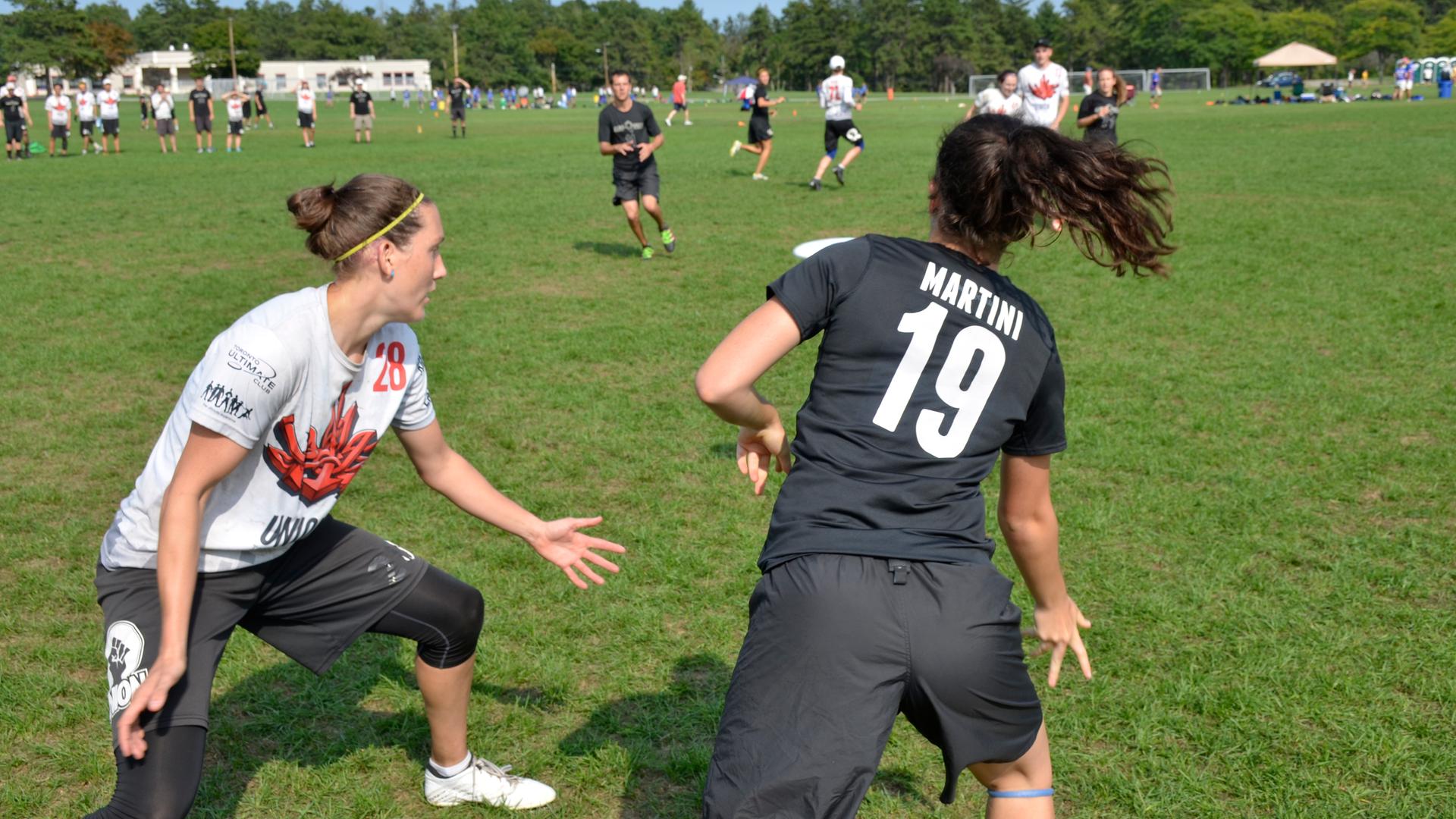 A mixed Ultimate Frisbee game in Devens, Mass. between the teams Boston Slow White and Toronto Union. Boston won the game and ultimately a trip to the national championships. 