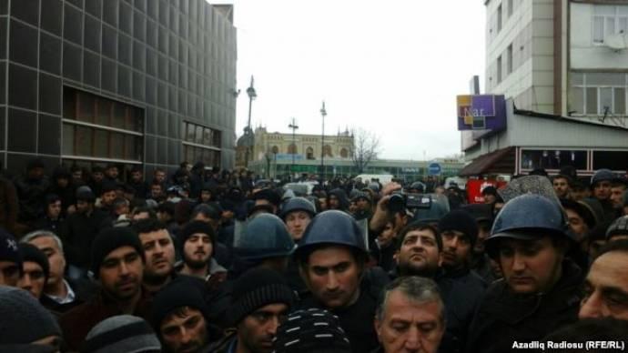 Protest in Guba, Azerbaijan.