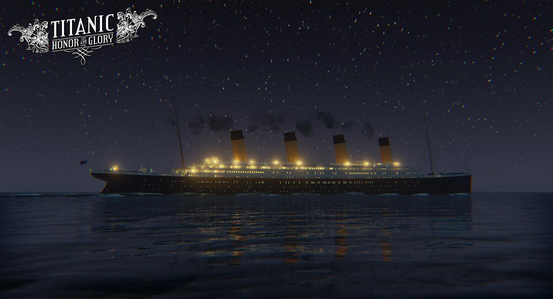 A shot of the Titanic from "Titanic: Honor and Glory"