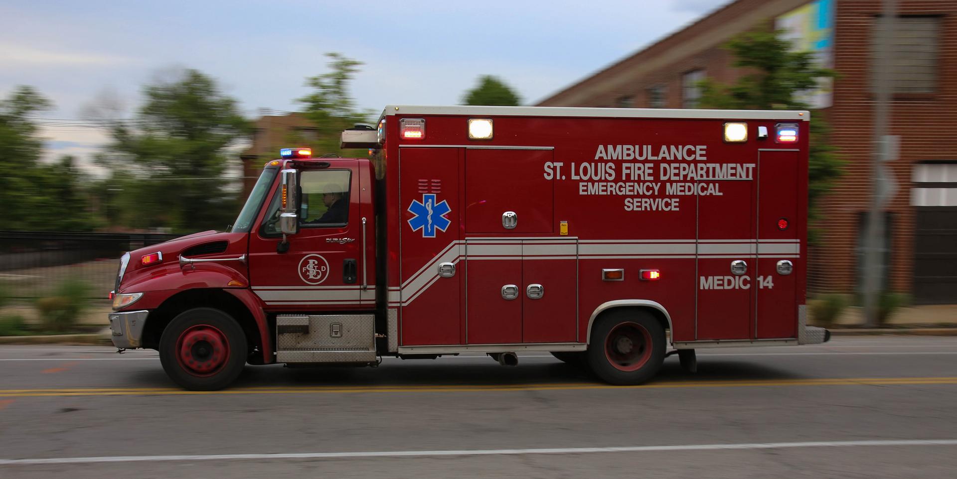 A conventional, human-piloted ambulance — which could someday be a thing of the past.