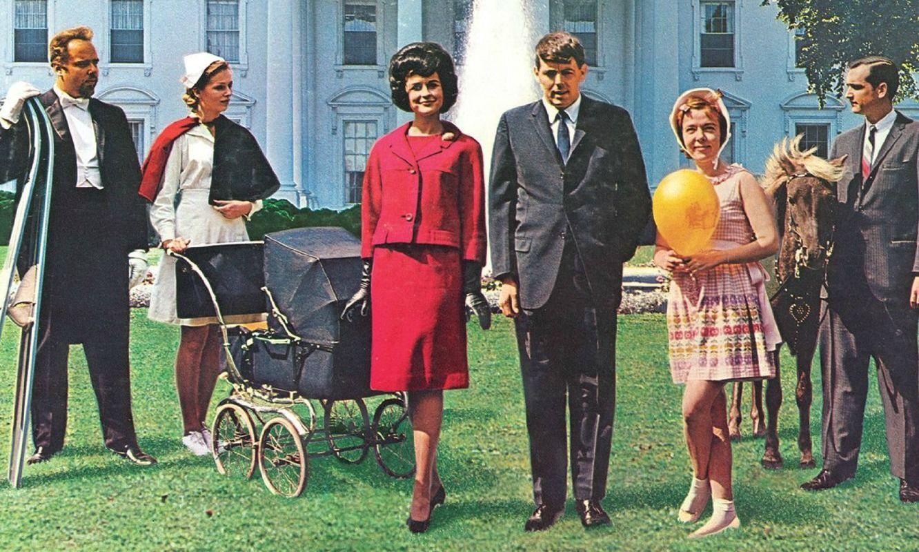 A detail from the cover of the 1962 comedy album “The First Family”