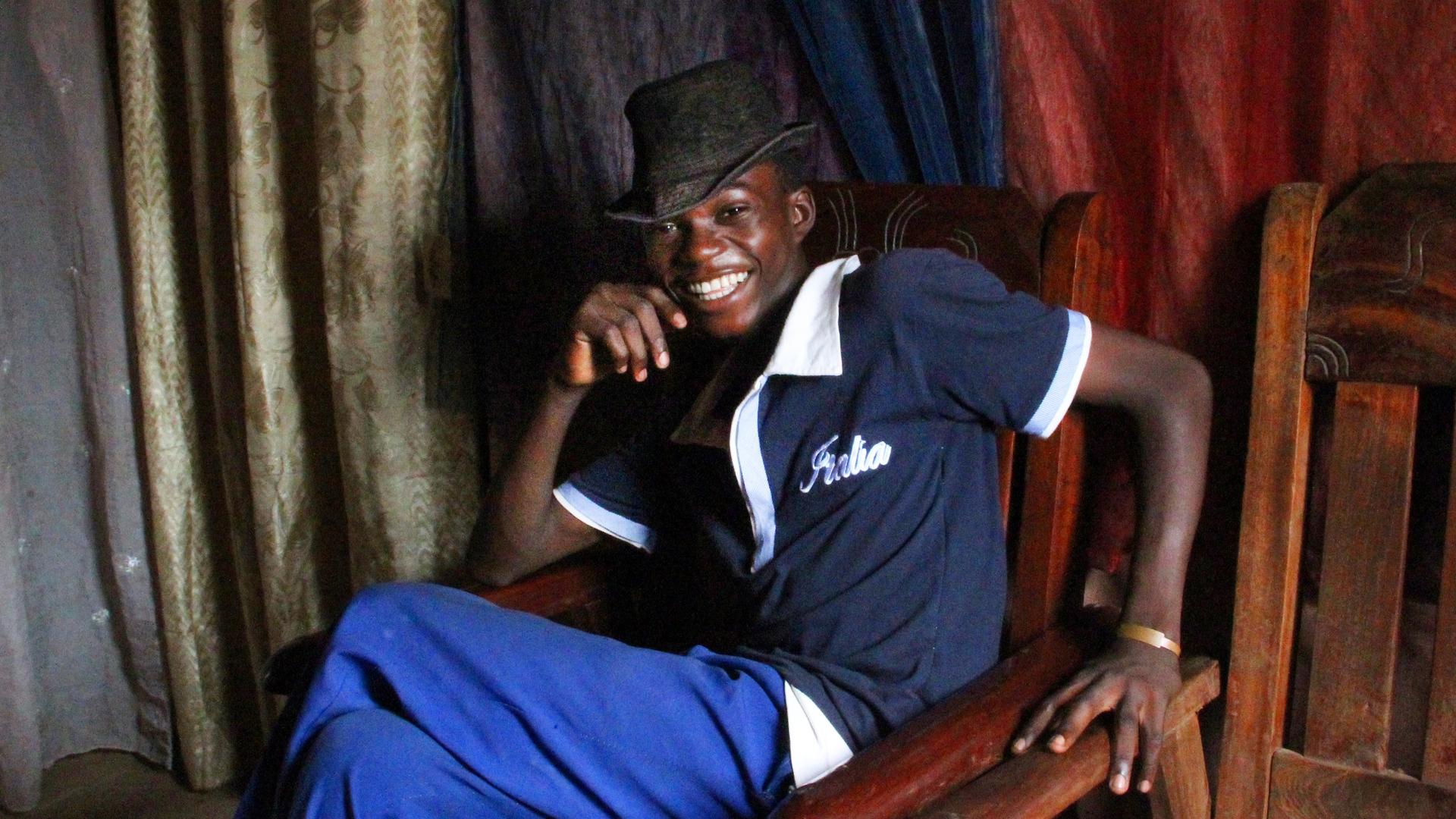 Fortuné, 16, used to have a spaghetti-and-coffee kiosk in Bangui. But it was dismantled one night. So now he's pinning his dreams on his singing group.