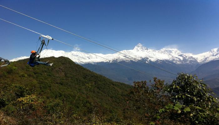 The ZipFlyer in Nepal features speeds upwards of 80 miles an hour