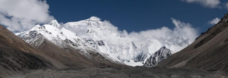 The real Everest as depicted in “20110810 North Face of Everest Tibet China Panoramic”