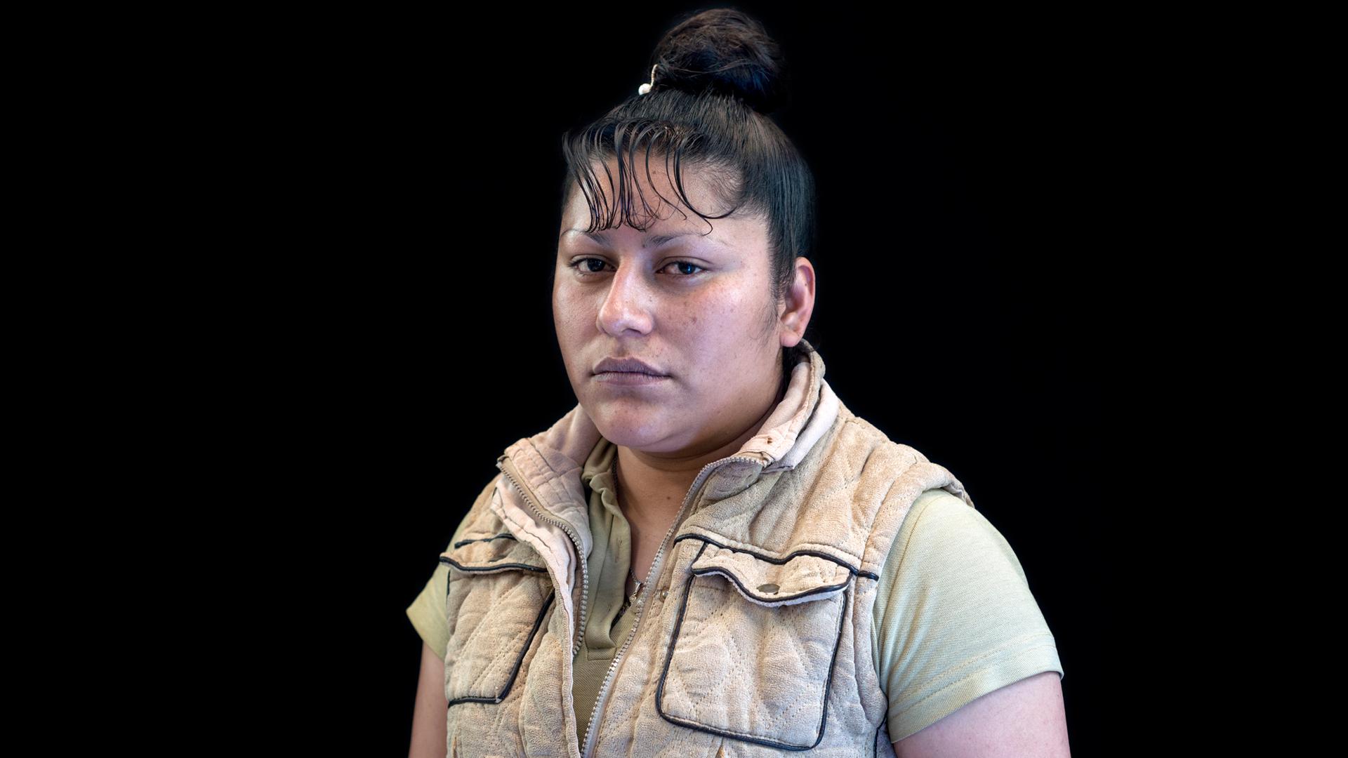 A portrait of inmate Carmela Rodriguez Reyes in Mexico.