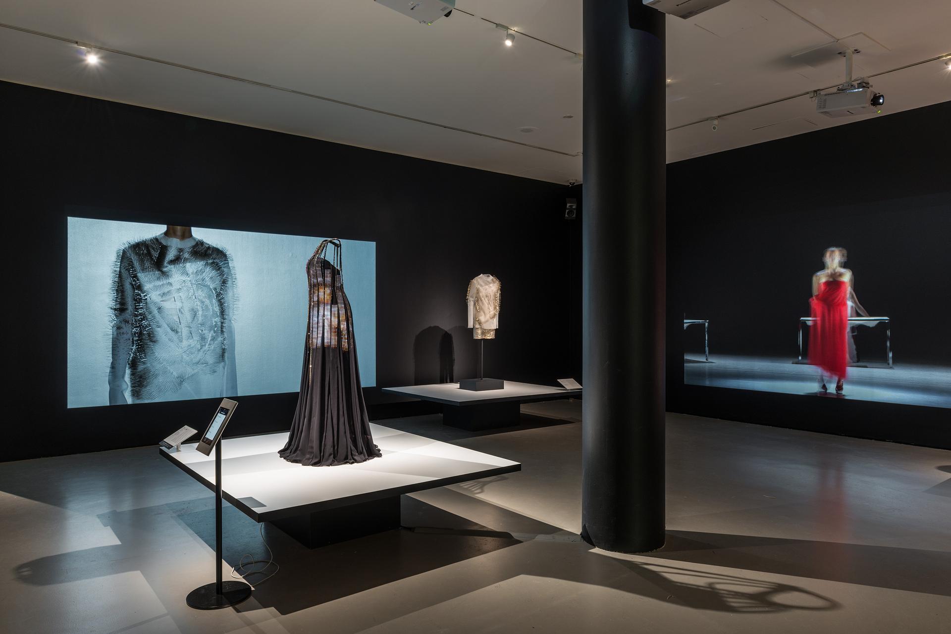 The Museum of Fine Arts in Boston has a display of 3-D printed dresses and accessories.