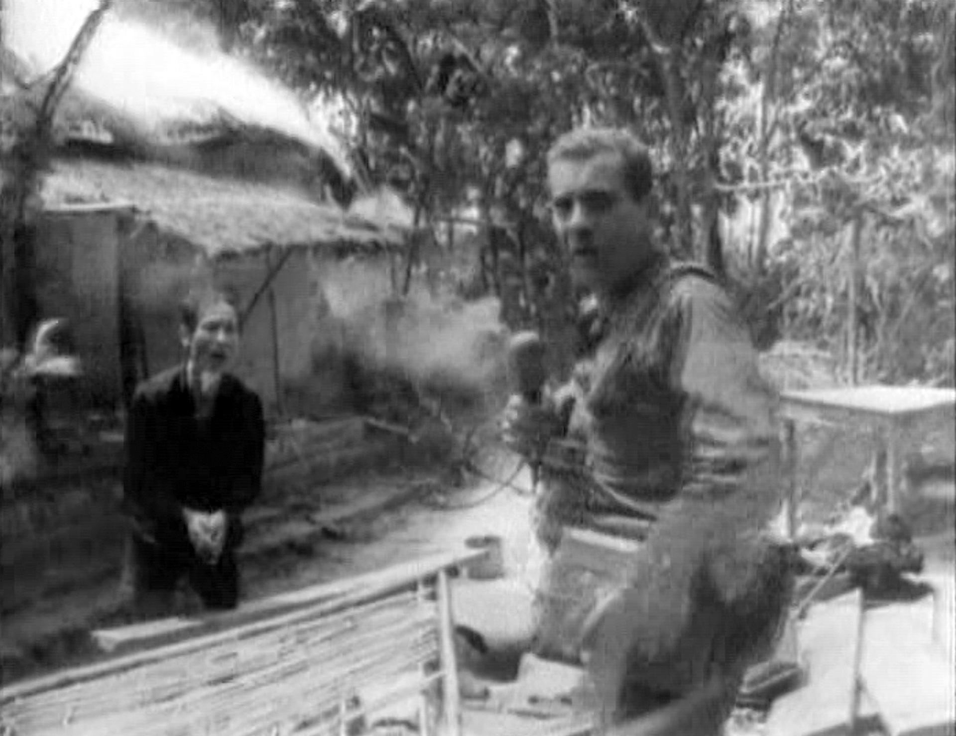 Morley Safer, correspondent for CBS News, reporting on the systematic burning of South Vietnamese villages by US Marines in Cam Ne, Vietnam, 1965. 