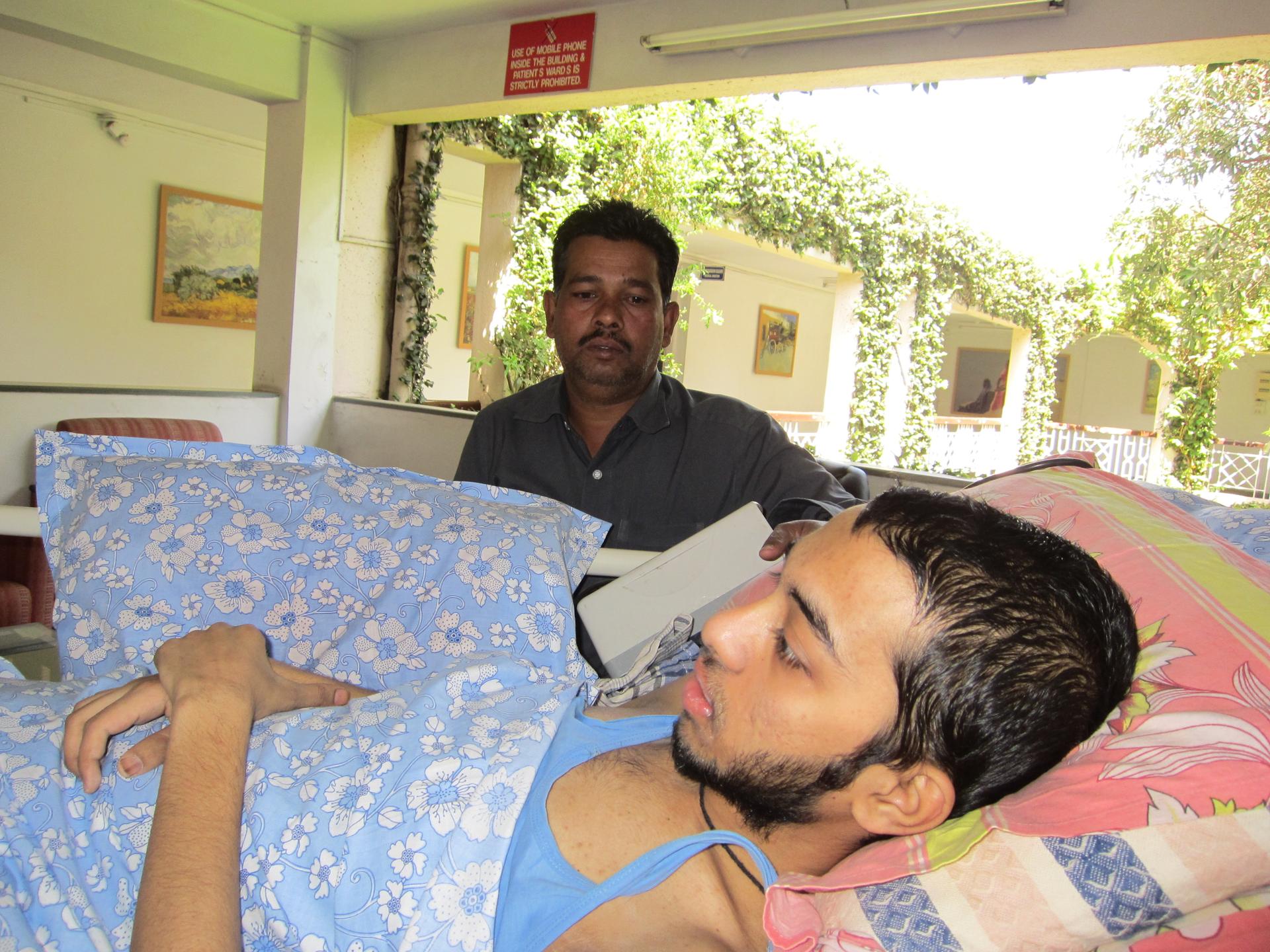 Palliative care patient in Pune, India.