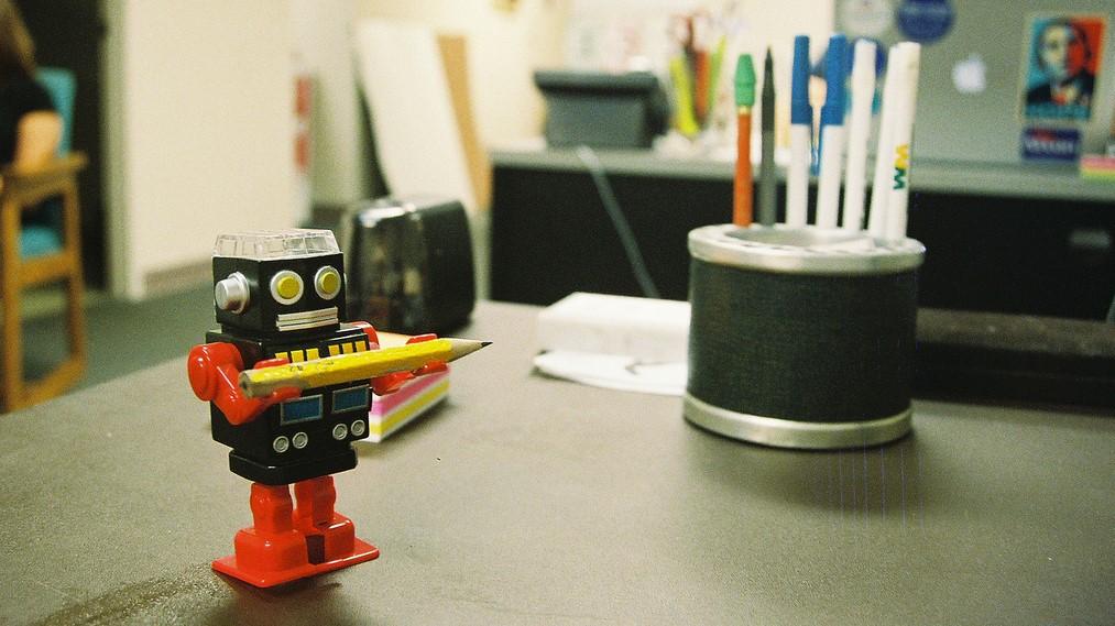 A robot helper at work. 