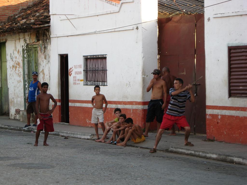 Children playing baseball in Cuba