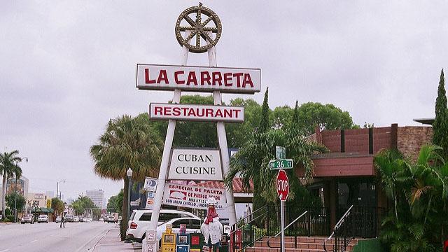 A La Carreta restaurant, a popular Cuban cuisine franchise in the Miami area.