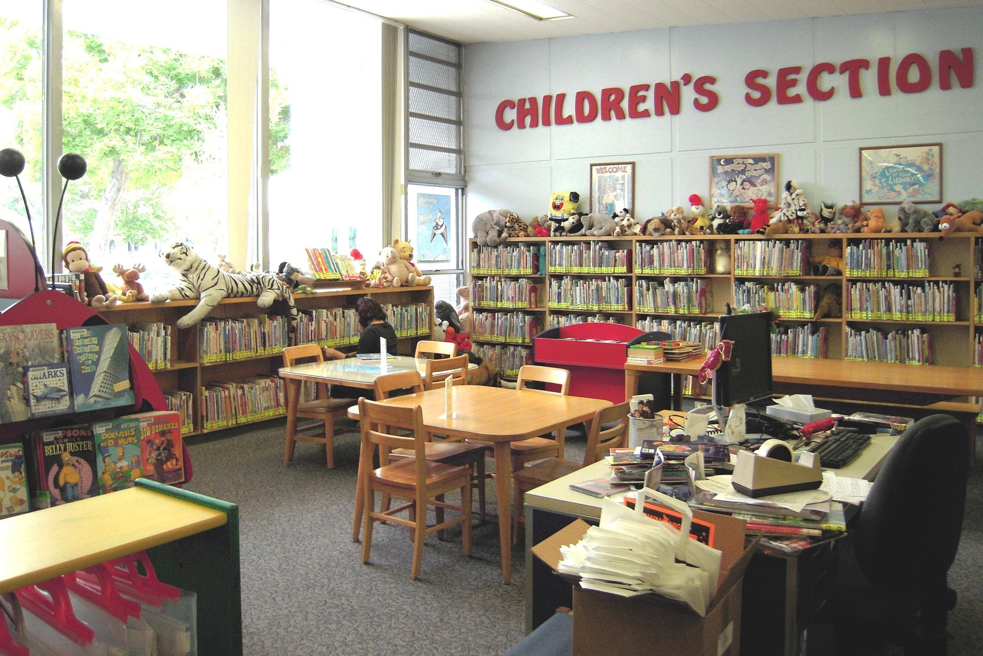 The children's section of the Dana Neighborhood Library