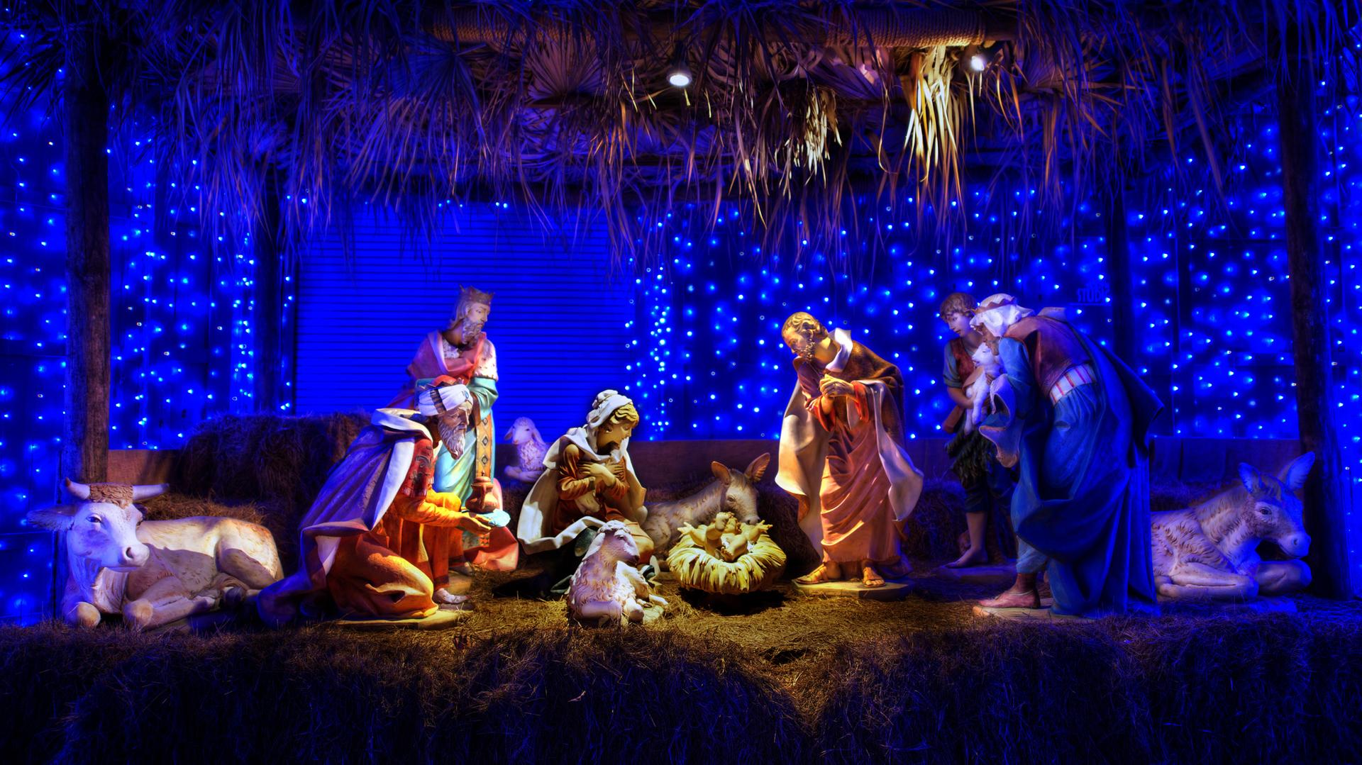 A nativity scene in Bay Lake, Florida.