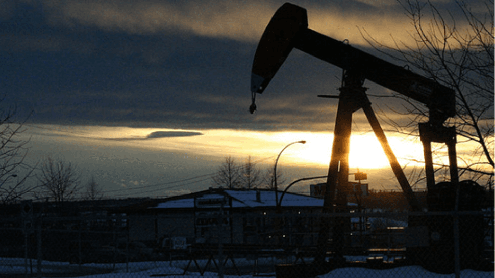 Oil extraction near Drayton Valley, Alberta.