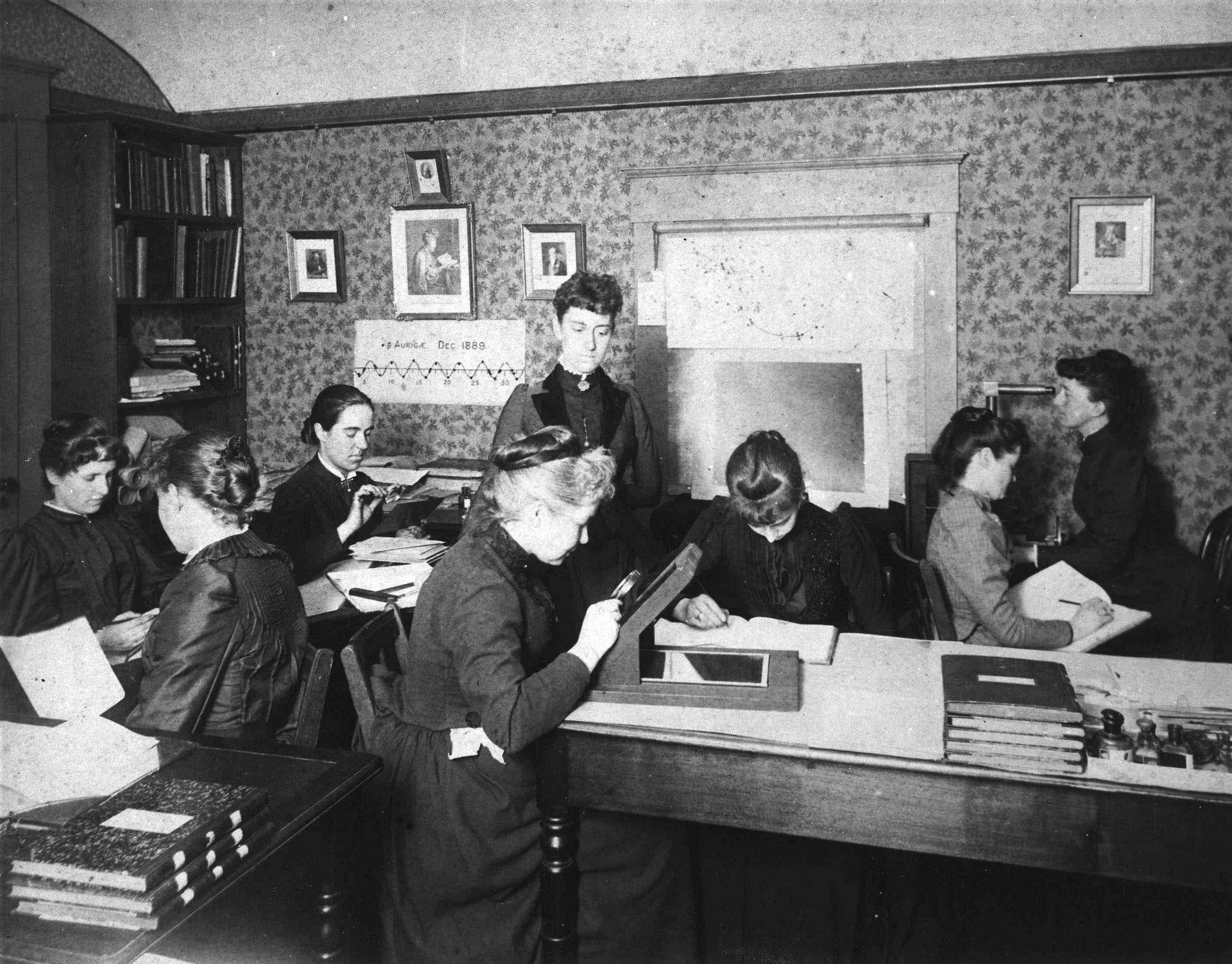 Picker’s female staff at the Harvard College Observatory, circa 1890.