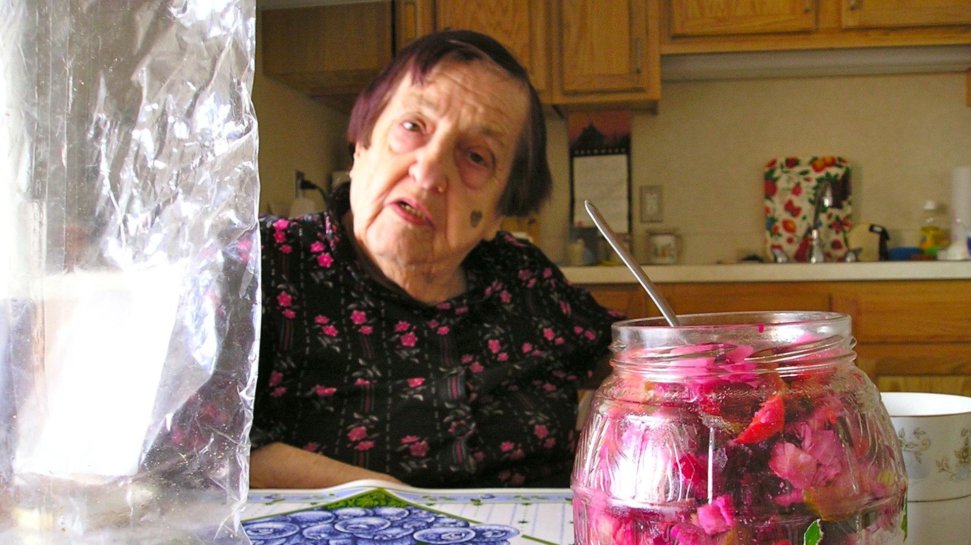 Alina Simone's Russian grandmother. When congratulated on becoming 90, she declared that she was disappointed that she was still alive.