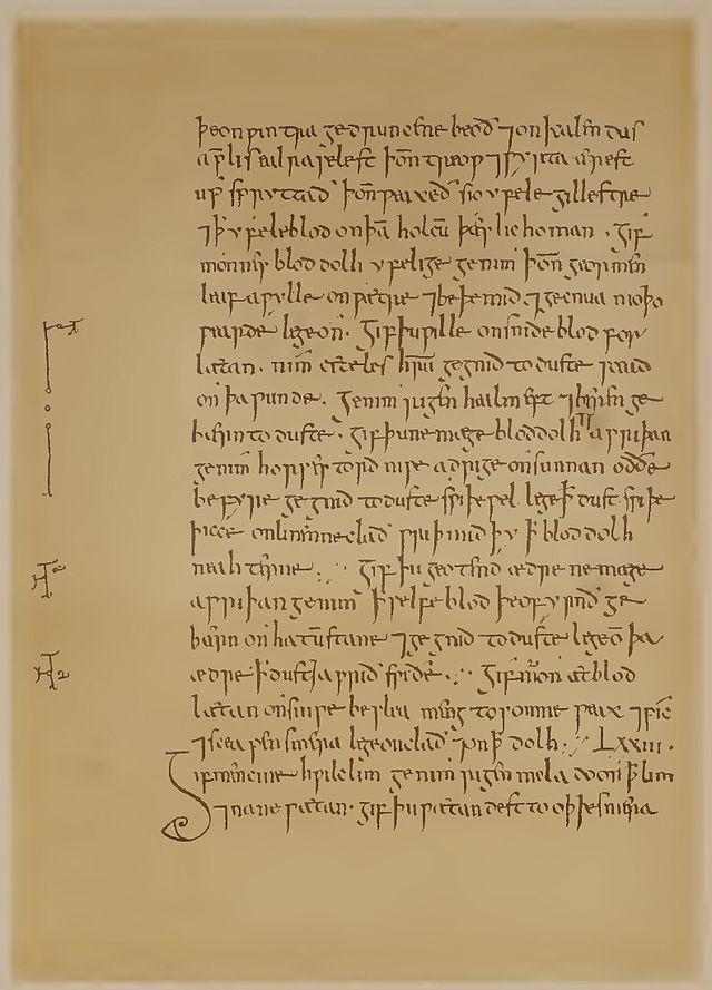 A facsimile of a page from Bald's Leechbook