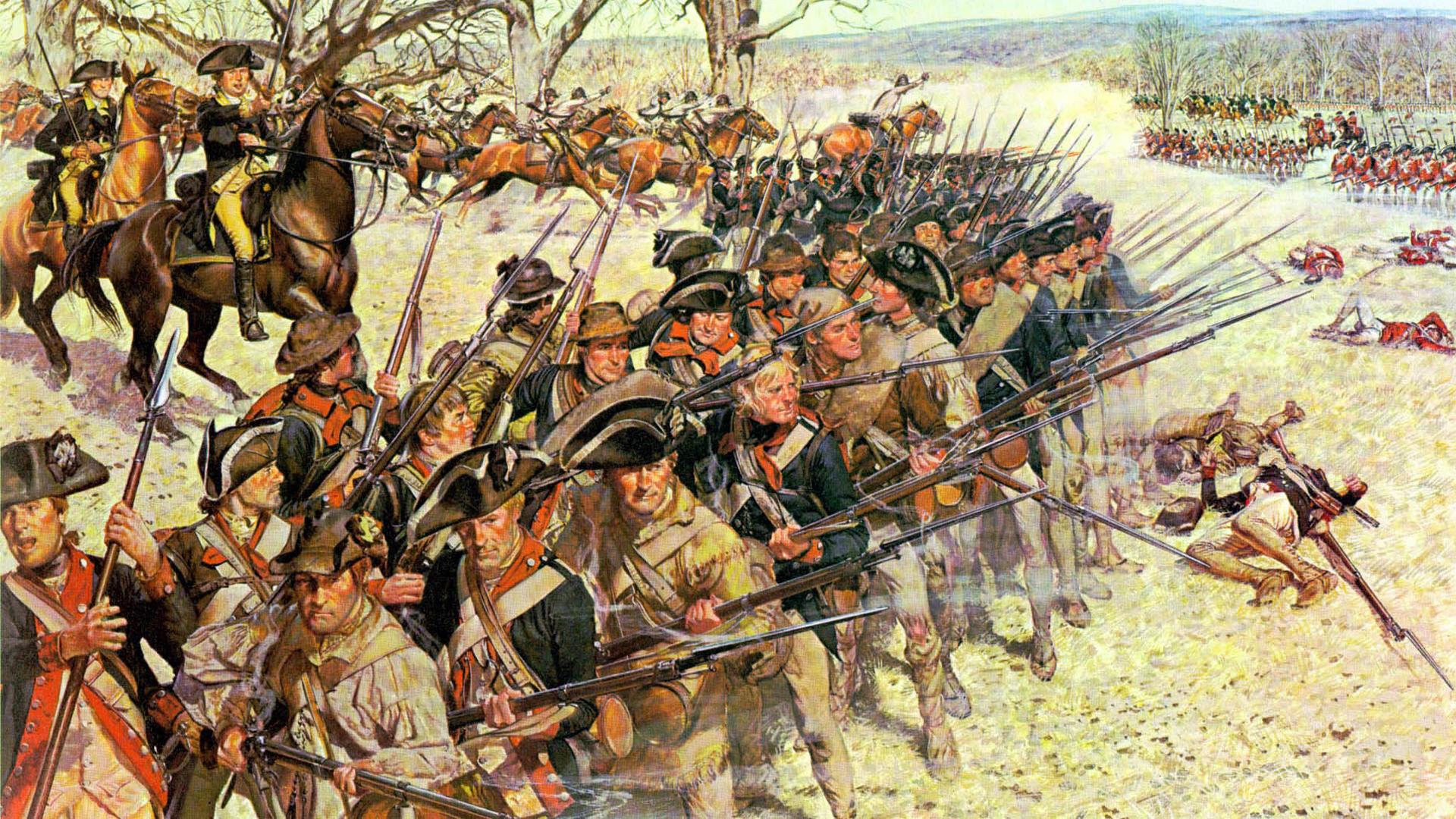 The battle of Guilford Courthouse, 1781.